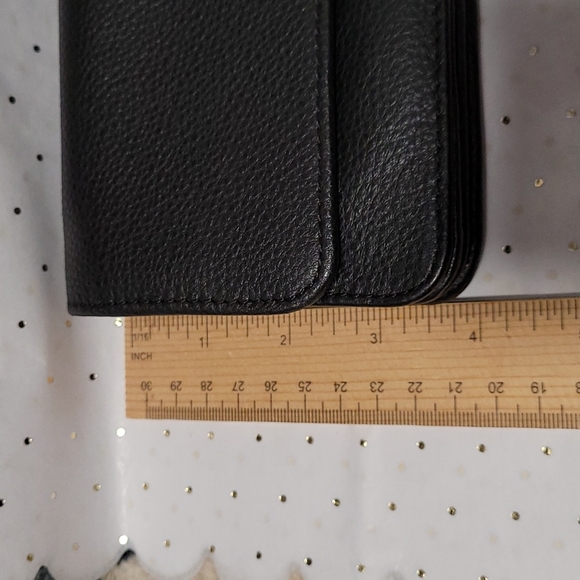 Vince Camuto Black Leather Bifold Accordian Organizer Cash Wallet - Picture 7 of 10